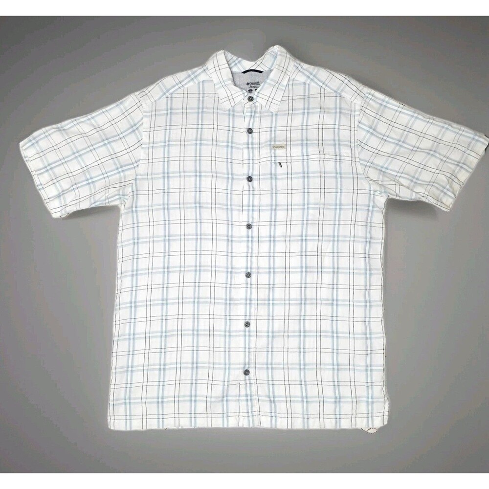 Columbia Omni-shield Adv.‎ Repellency Size L Plaid Short Sleeve Shirt